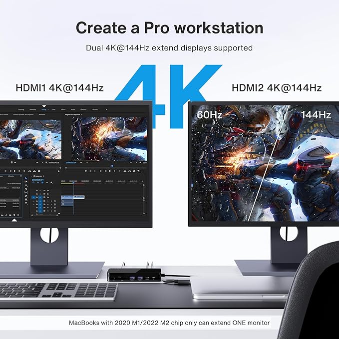 iVANKY 12-in-2 FusionDock 1 for M5 MacBook Pro Docking Station Dual 4K@144Hz - Image 3