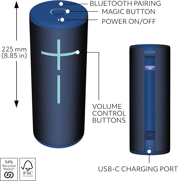 Ultimate Ears MEGABOOM 4 Portable Waterproof Bluetooth Speaker, 360-Degree Sound - Image 5