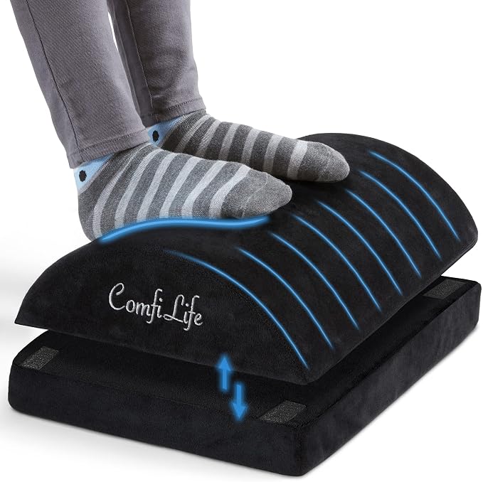 ComfiLife Foot Rest for Under Desk at Work – Adjustable Height Memory Foam Foot by ComfiLife