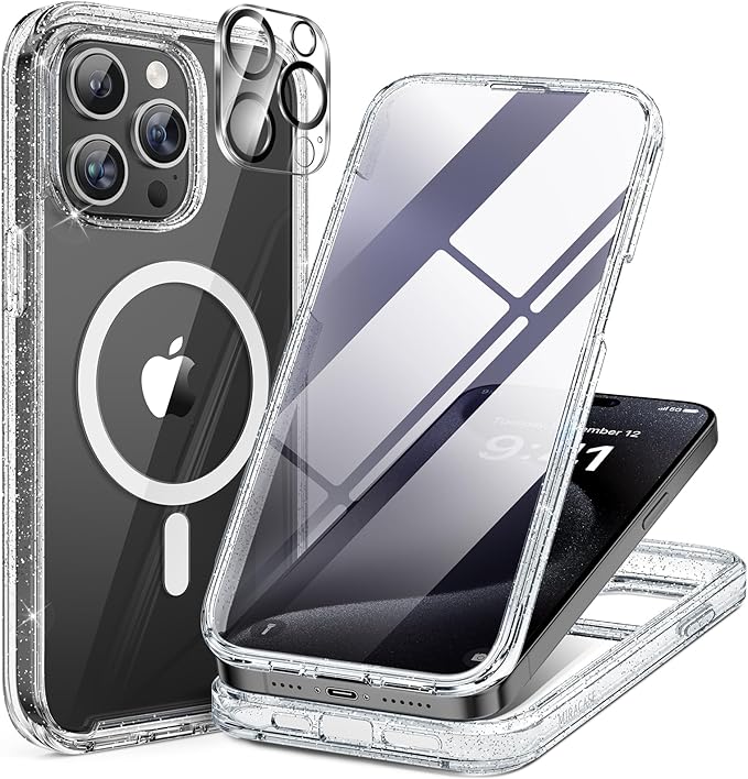 Miracase Magnetic for iPhone 15 Pro Case Full-Body Phone case by Miracase