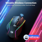 Redragon Wireless Gaming Mouse, Ergonomic Mouse 16000 DPI - Image 2
