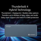 Kensington SD5900T DisplayLink Docking Station Thunderbolt 4, Quad 4K - Image 4