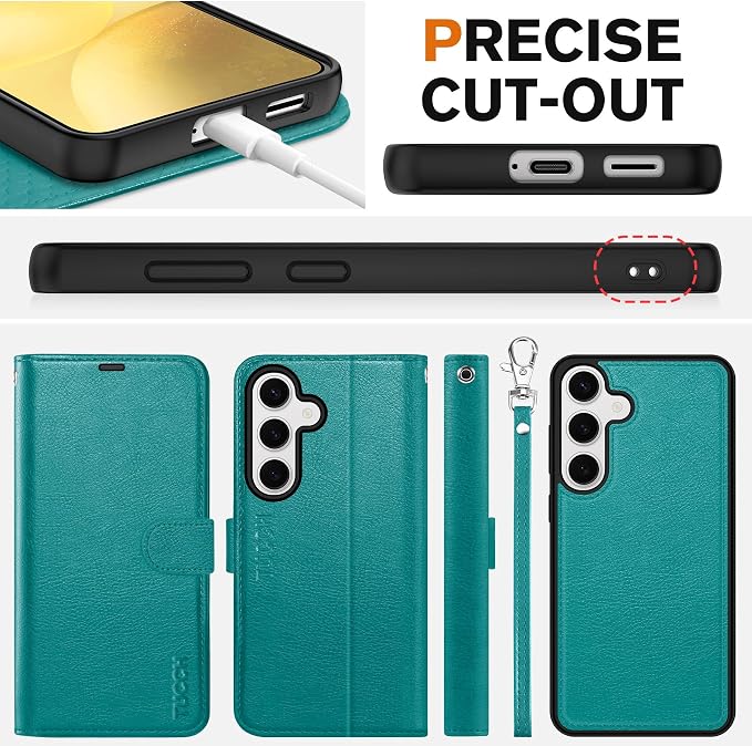 TUCCH Case for Galaxy S25, Detachable Wallet Case - Image 8
