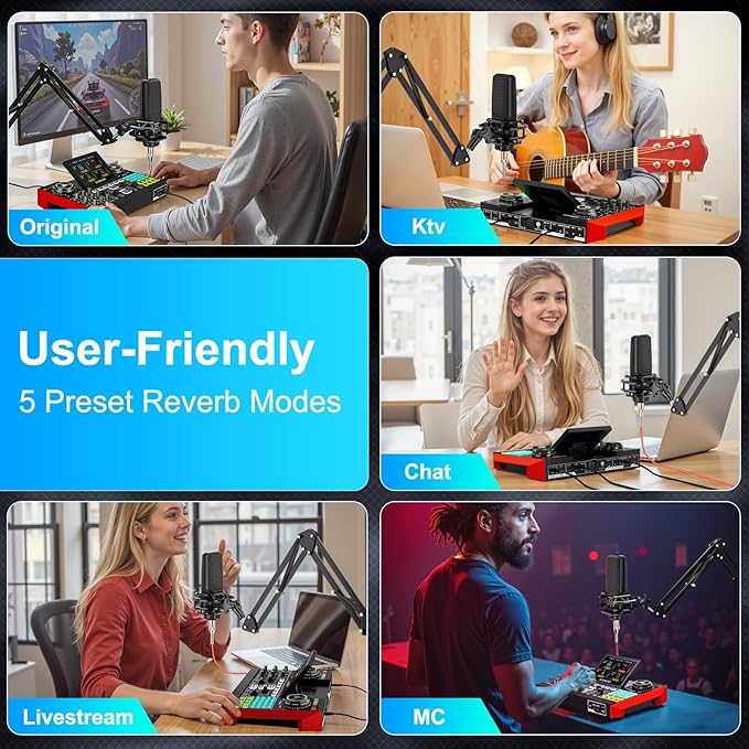 Podcast Equipment Bundle with 3.5mm Condenser Microphone - Image 4