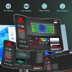 Redragon K724 PRO Wireless Gasket Gaming Keyboard w/Hype Screen & Knob - Image 8