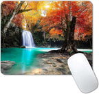 Deep Forest Waterfall Mouse Pad, Non-Slip Rubber Base Wireless Gaming MousePads by CANFLASHION