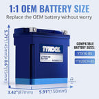 TYKOOL YTX20CH-BS Lithium LiFePO4 Motorcycle Battery, 12V 8Ah, Built in BMS - Image 2