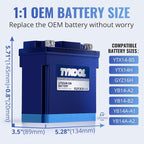 TYKOOL YTX14AH-BS High Performance LiFePO4 Lithium ATV Battery, 12V 8Ah - Image 2