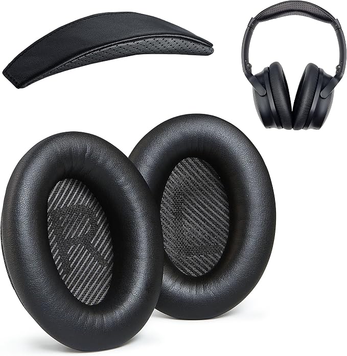 Replacement QC35 / QC35 ii earpads and QC35 Headband / QC35 ii Headband V3 pad by AccessoryHouseGlobalUSA