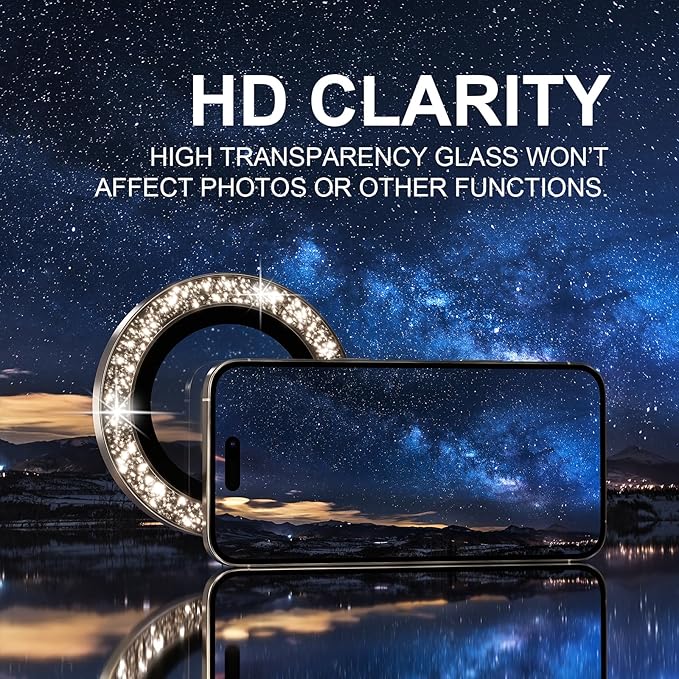 Choiche Compatible for iPhone 16 Pro/iPhone 16 Pro Max Camera Lens Protector - Image 5