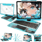 Intermerge Clear Keyboard Case for iPad Pro 13" 2024 Only, 360° Swivel - Image 9