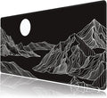 Black and White Mountain Large Mouse Pad, Gaming Keyboard Desk Pad, Extended by BAHDSISFA