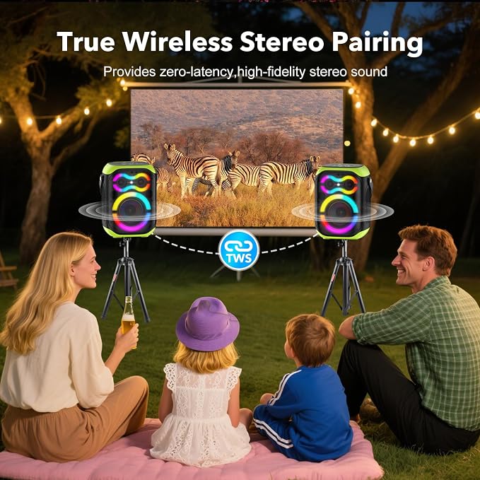 Portable Bluetooth Speakers 80W Big Powerful Wireless Outdoor Loud Stereo Deep - Image 6
