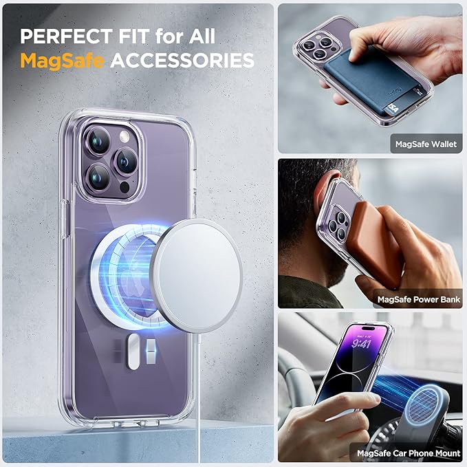 Miracase Magnetic for iPhone 14 Pro Max Case 6.7 inch, Upgrade Full-Body Clear - Image 5