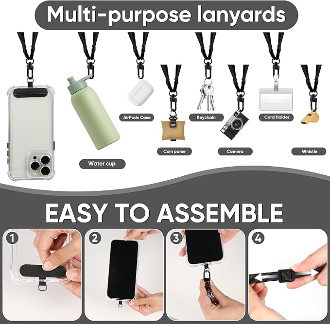 Cell Phone Strap Adjustable Wrist Strap Crossbody Cellphone Holder Extra Long - Image 6