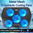 NAGAN Laptop Cooling Pad with 6 Fans, Ergonomic USB Powered Cooling Pad - Image 5