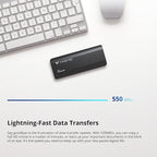 Timetec 512GB Portable External SSD USB3.2 Gen2 Type C Up to 550MB/s - Image 2