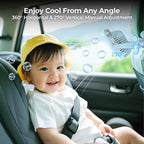 Misting Baby Stroller Fan, 4000mAh Rechargeable Battery Operated, 270°Pivoting - Image 4