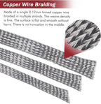 Tinned Copper Metal Braid Sleeving Wire Shielding Sleeve Braided Copper Ground - Image 2