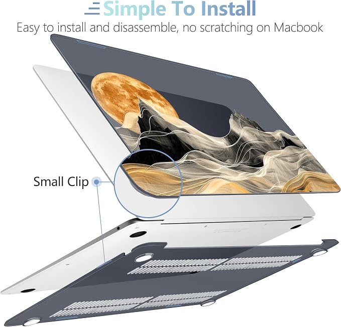 MEEgoodo for MacBook Air 13.3 inch Case 2021 2020 2019 2018 A2337 M1 A2179 A1932 - Image 4