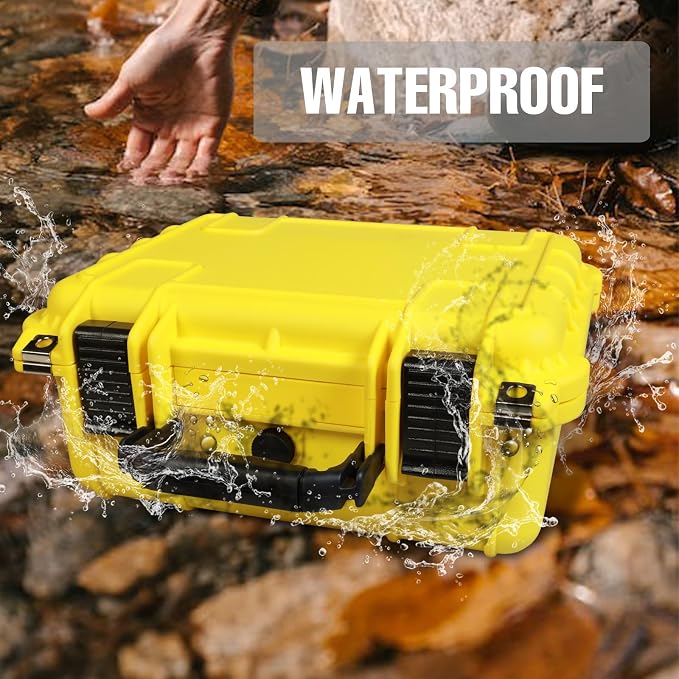 14x 11.5x 6.5 Inch Hard Case, Portable Weather Waterproof Protective Camera Case - Image 4
