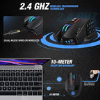 UtechSmart Venus Pro RGB Wireless MMO Gaming Mouse, 000 DPI Optical Sensor - Image 3
