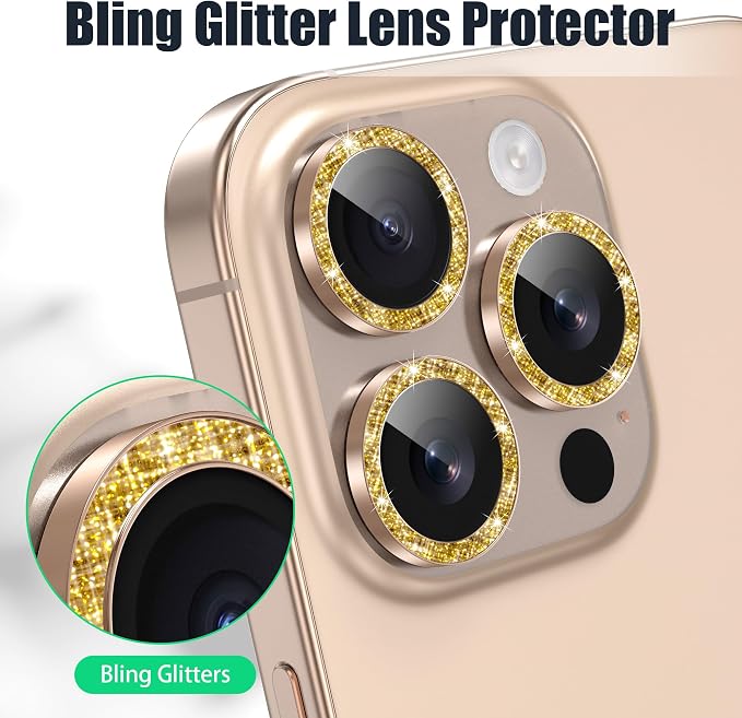 AGVEE 3+3 6 Pack for iPhone 16 Pro 6.3" / 16 Pro Max 6.9" Camera Lens Cover - Image 5