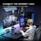 ARES WING RGB Dual Monitor Arm for 17-38" Ultrawide Screens, Holds 35.2lbs - Image 8