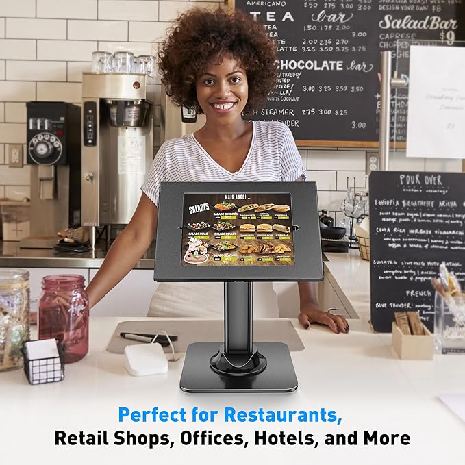 AboveTEK Anti-Theft iPad Kiosk Stand – POS iPad Security Stand & Locking Tablet - Image 2