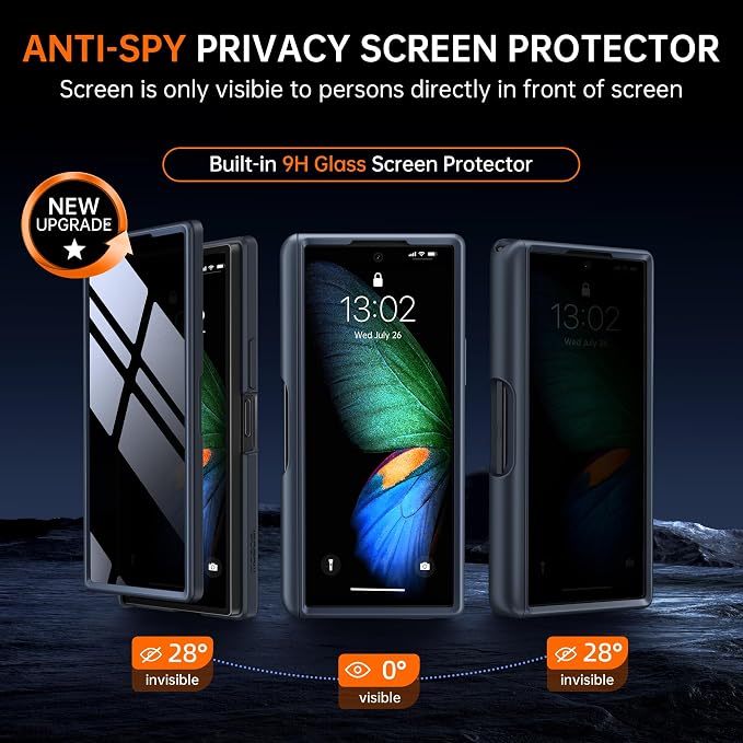 MOBOSI for Z Fold 6 Case with Privacy Screen Protector, Shockproof Phone Cover - Image 4