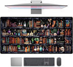 Desk Mat Forest Library Book Mouse Pad Big Desk Pad XXL Extended Gaming Large by TENG+DA+QING