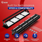 NewYork Cables 48 Port Cat6 Patch Panel – 10Gb Ethernet, 2U Rackmount 19-Inch - Image 2
