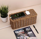 Handmade Cable Management Box, Imitation Rattan Cord Organizer Cord Hider Box - Image 4