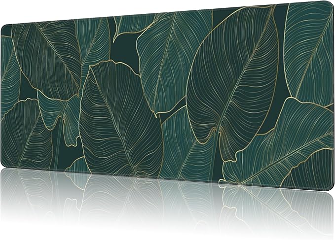 Mouse Pad Large Monstera Line Art Non-Slip Gaming Desk Mat by NIYLYNSYN