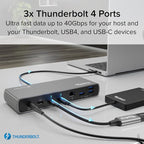 Plugable Thunderbolt 4 Dock for Dual 4K or 8K Display – 100W Charging Docking - Image 6