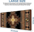 Large Mouse Pad Aztec Pattern Gaming Desk Pad Computer Keyboard Non-Slip - Image 3