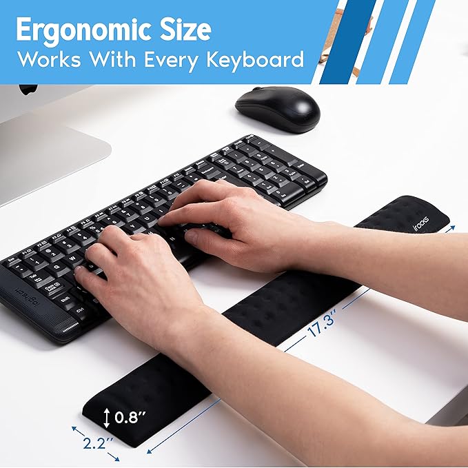 i-Rocks Memory Foam Keyboard Wrist Rest - Image 6