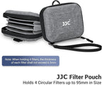 JJC Hard Lens Filter Pouch, 4-Pocket Filter Case - Image 2