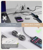 32Pcs Nearockle Cable Labels and Silicone Cable Ties Cable Management Set - Image 3