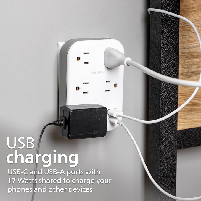 Philips EZFit 5-Outlet Extender Wall Tap - Image 5