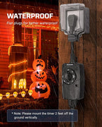 DEWENWILS Outdoor Light Timer Dusk to Dawn, Weatherproof, Plug in Timer - Image 3