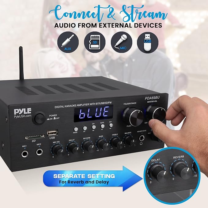 Pyle Stereo Amplifier Audio Receiver - Image 4