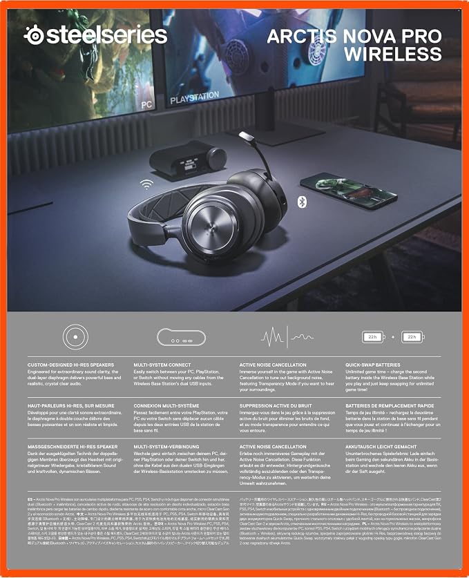 SteelSeries Arctis Nova Pro Wireless Multi-System Gaming Headset - Image 11