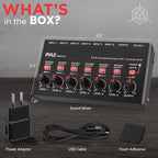 Pyle 6-Channel Wireless BT Streaming Mini Line Mixer - Image 7