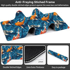 Koi Carps Desk Mat, Large Swimming Koi Fish Gaming Keyboard Mouse Pad, Non-Slip - Image 3