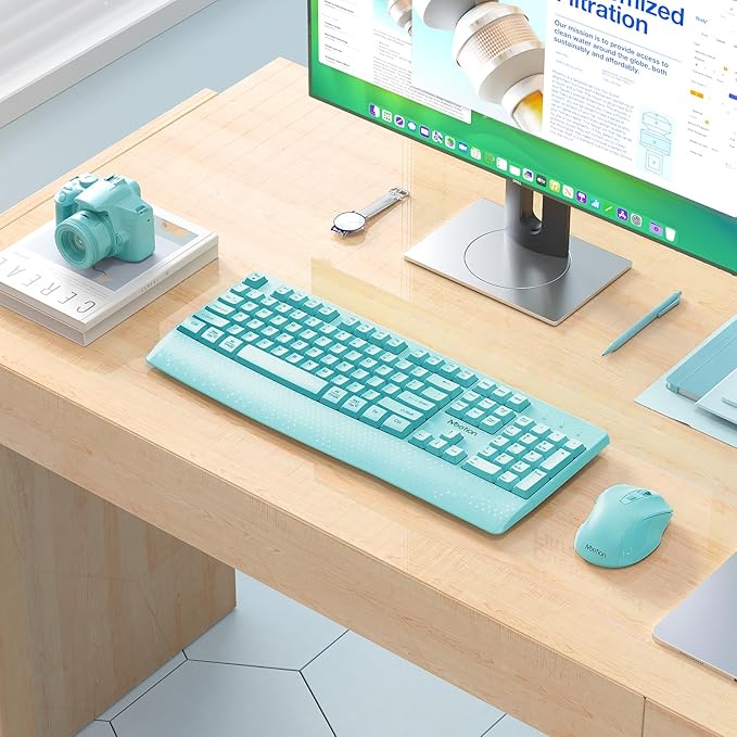 MEETION Wireless Keyboard and Mouse, Full-Sized Cordless Keyboard - Image 7
