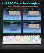 KI99 Pro 96% Wireless Mechanical Keyboard, RGB Gaming Keyboard, Hot-Swappable - Image 9