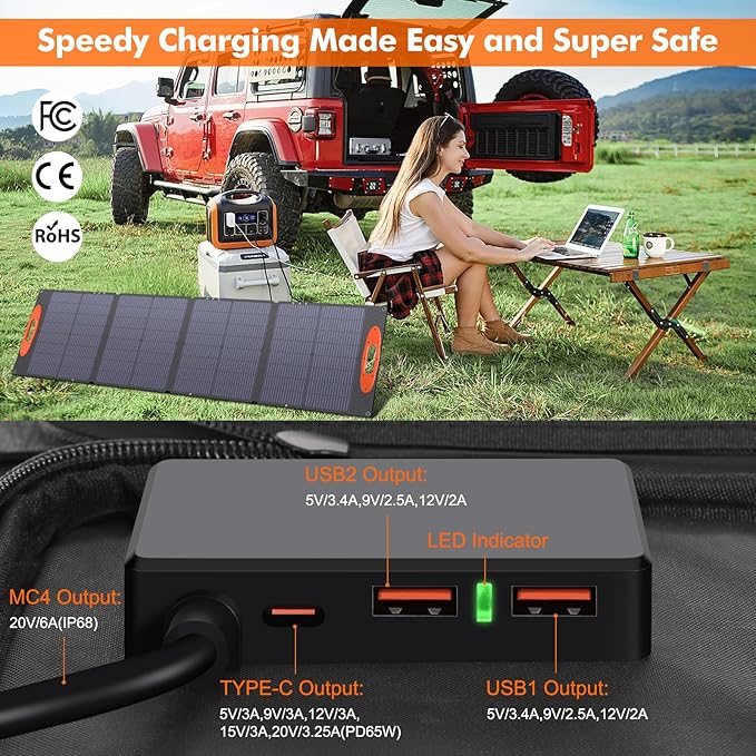 N-Type 16BB 120W Portable Solar Panel - Image 3