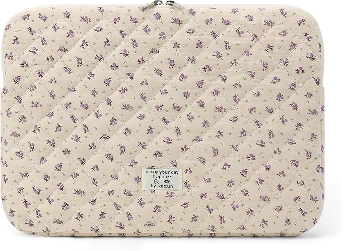 Puffy Laptop Sleeve 13-15.6 Inch Cute Quilted Laptop Protective Case Padded by BBIQI