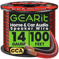 14 Gauge Car Speaker Wire, GearIT Pro Series Copper Clad Aluminum CCA 14 AWG by GEARit